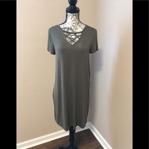 Olive green dress NWOT